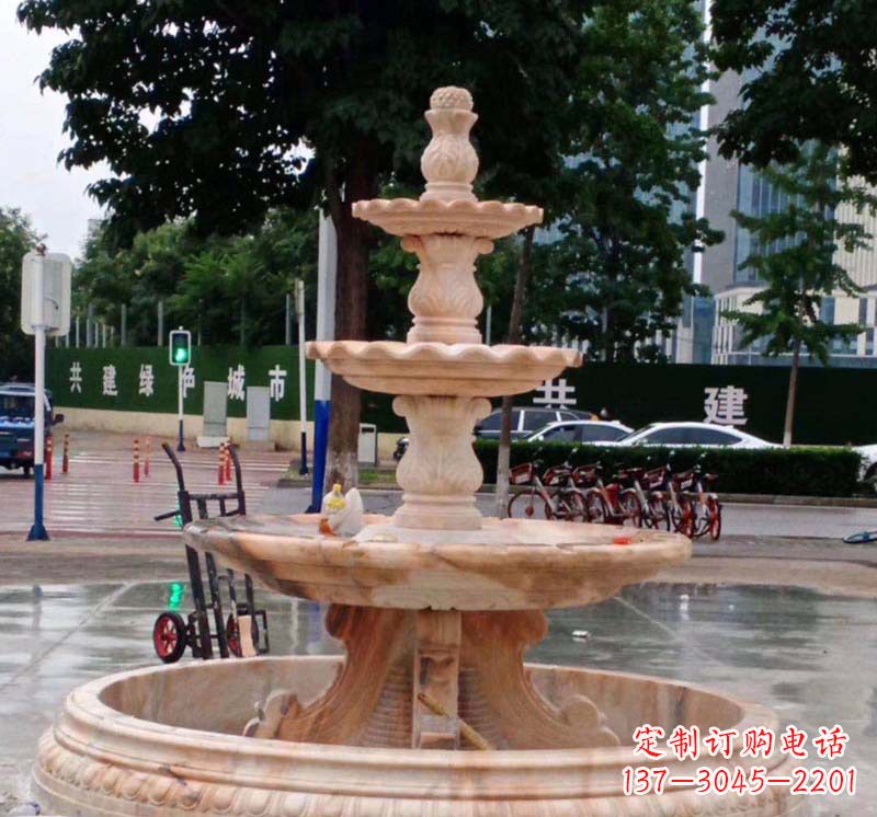 宁波石雕喷泉钵，非凡水景体验
