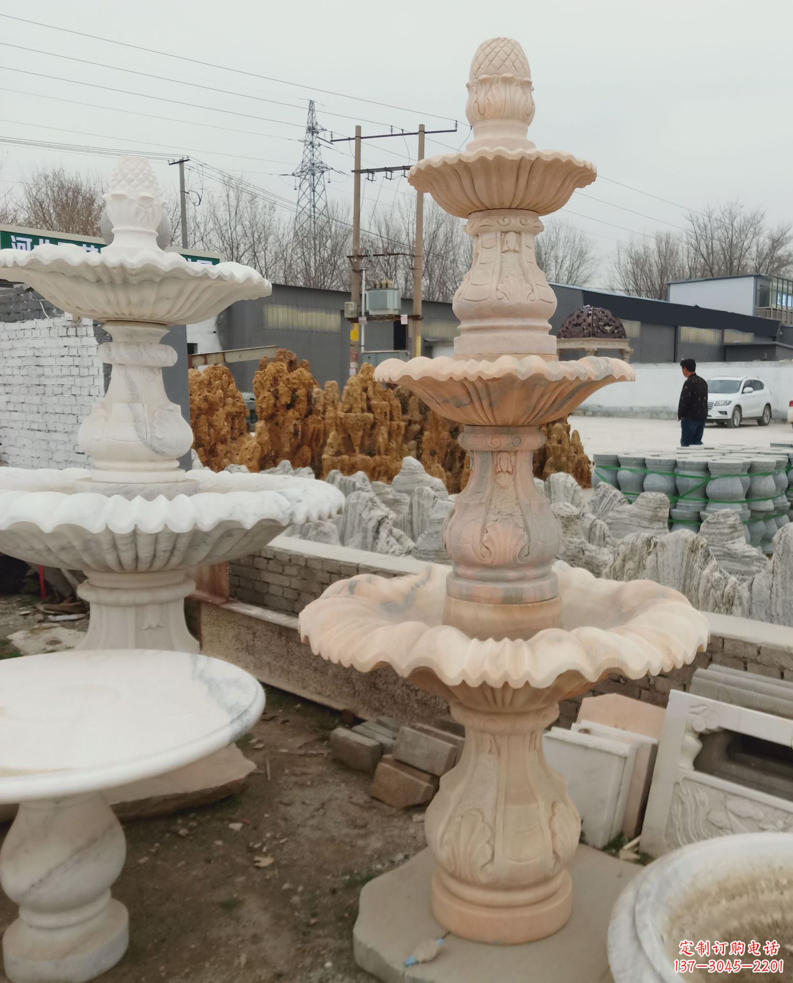 宁波精美石雕喷泉风水球,为家居增添灵气