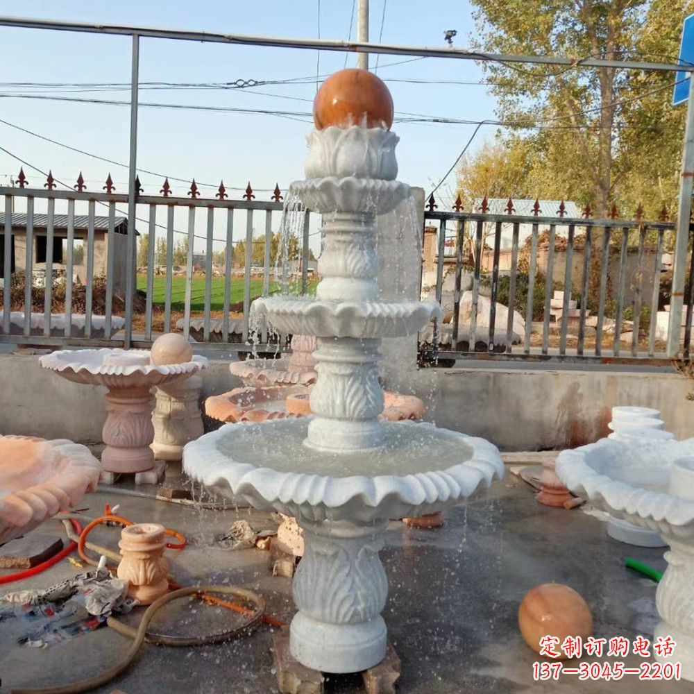 宁波石雕喷泉,营造出静谧氛围