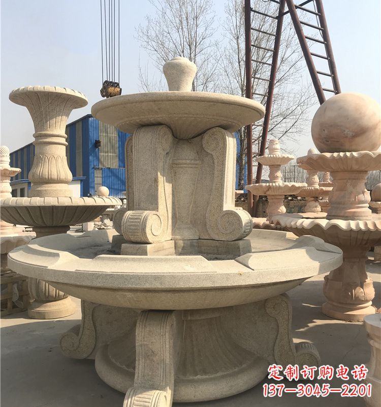 宁波石雕喷泉池:定制精美的雕塑水池