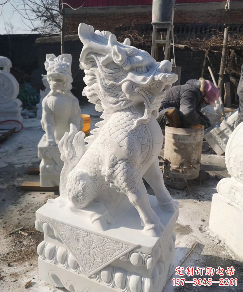宁波正宗古典麒麟神兽招财动物雕塑