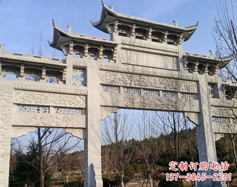 宁波石雕乡村牌坊
