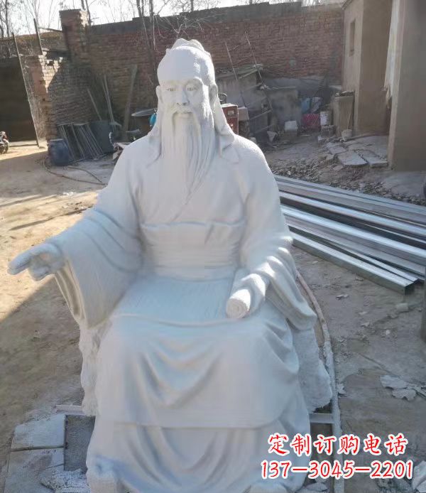 宁波石雕校园孔子人物雕塑