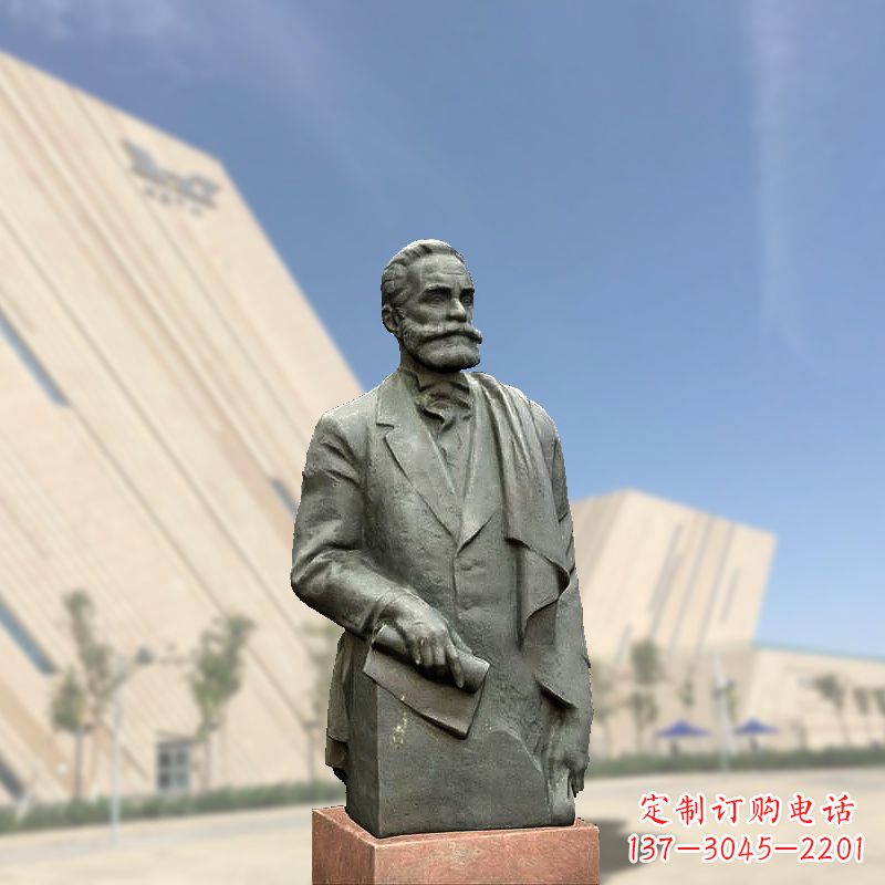 宁波世界名人“黄色炸药”的发明者诺贝尔半身像雕塑