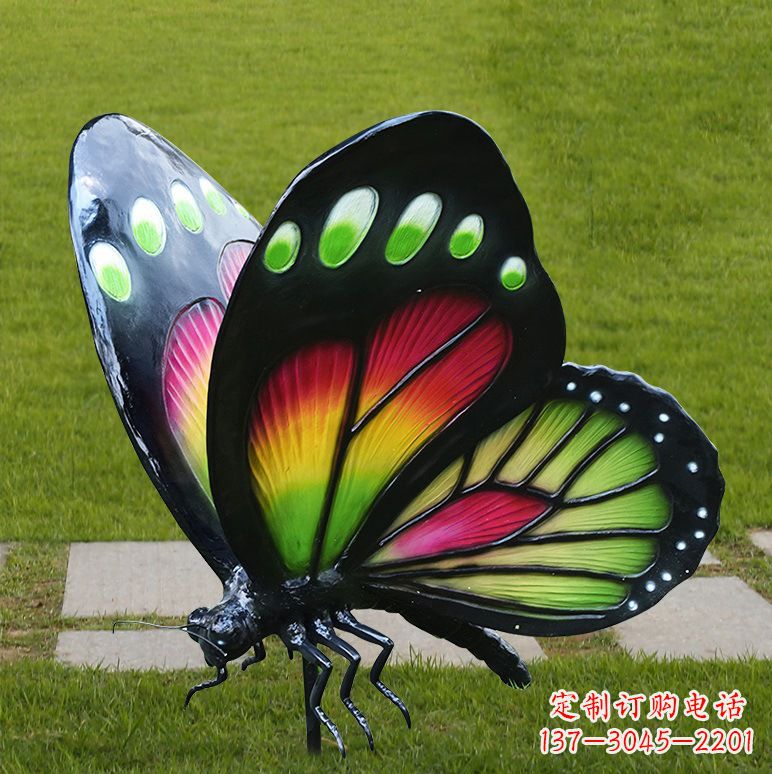 宁波树脂仿真蝴蝶草坪动物昆虫雕塑
