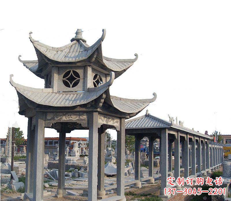 宁波双层仿古凉亭石雕