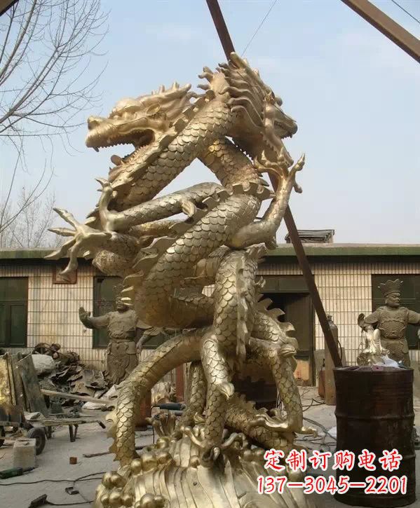宁波双龙铜雕