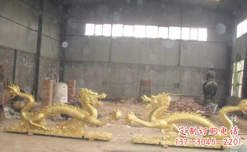 宁波双龙戏珠广场铜雕 (2)