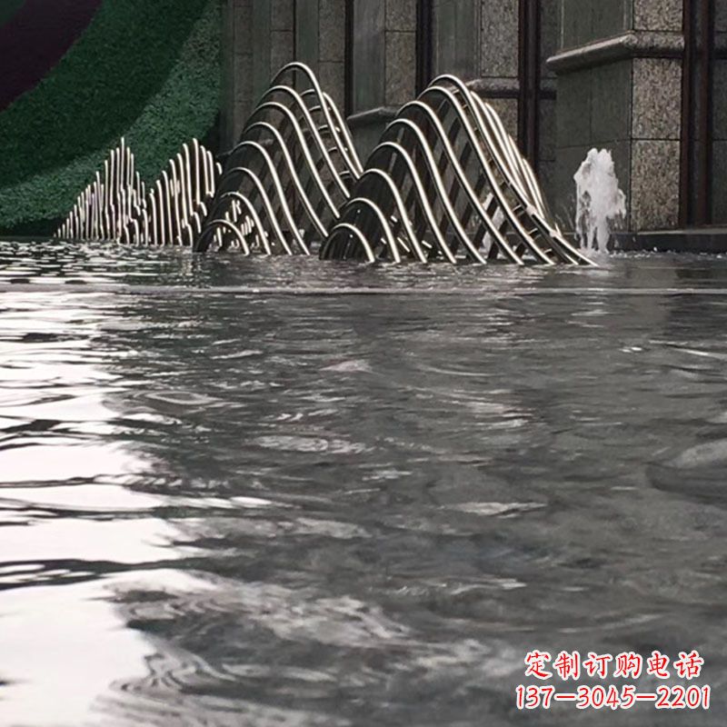 宁波水池水景假山不锈钢
