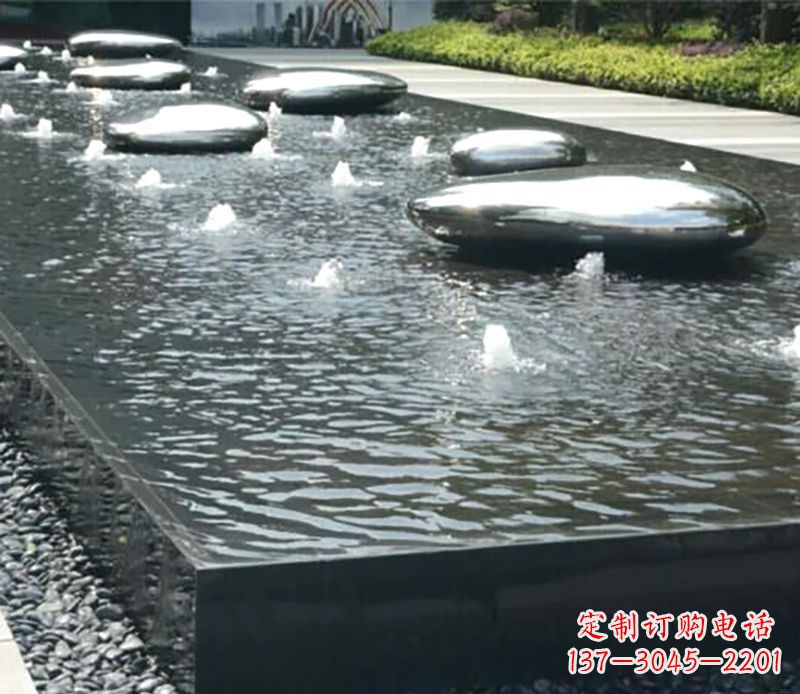 宁波水滴水池不锈钢雕塑