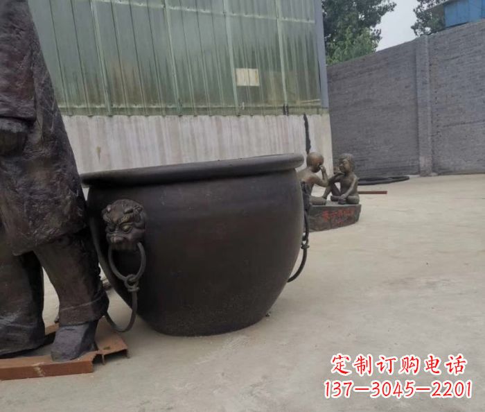 宁波水缸铜雕塑 (2)