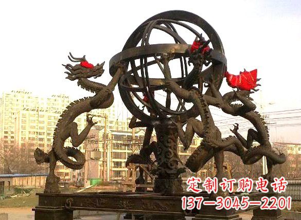 宁波四龙戏珠城市景观铜雕