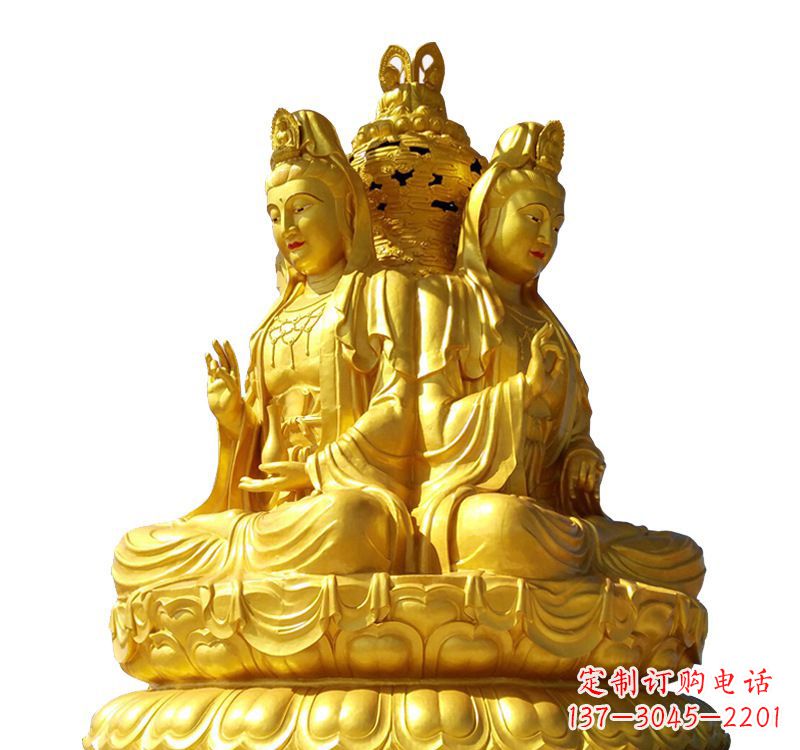 宁波四面观音菩萨铜像