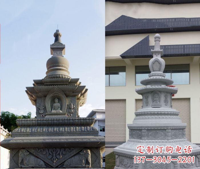 宁波寺庙景观舍利塔石雕 (3)