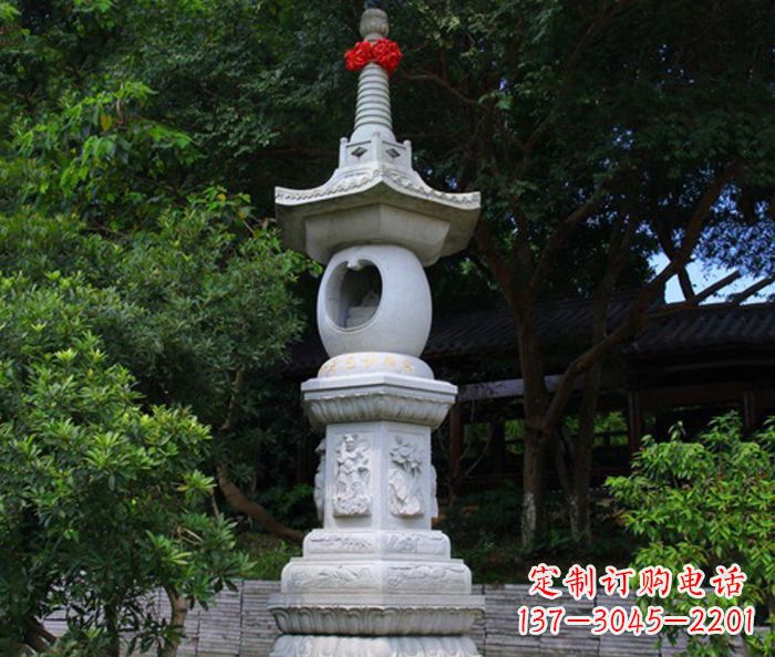 宁波寺庙景观舍利塔石雕 (2)