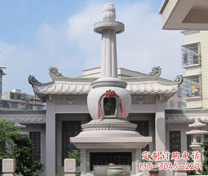 宁波寺庙景观舍利塔石雕 (4)