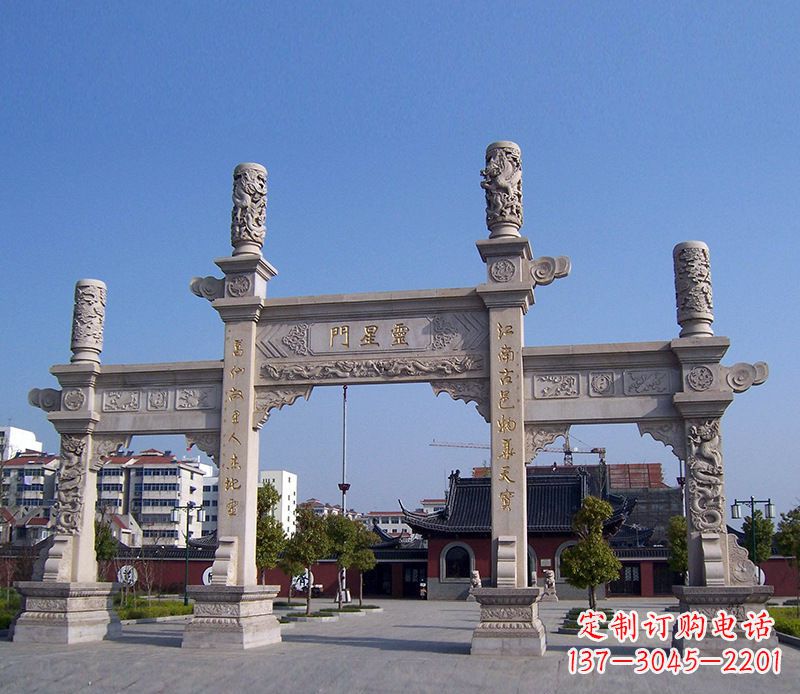 宁波寺庙景观石牌坊