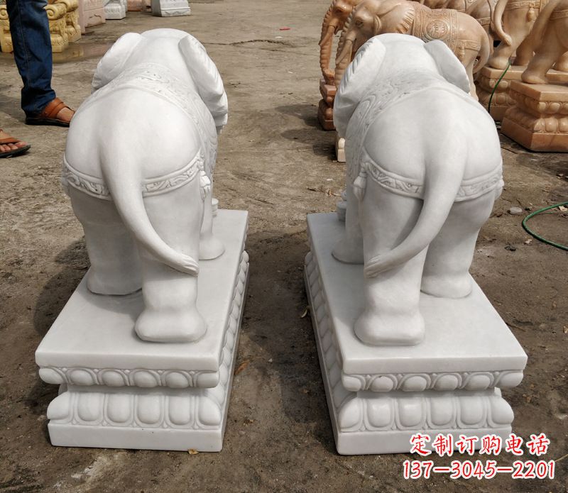 宁波寺庙石雕大象