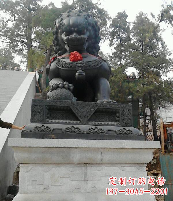 宁波寺庙狮子铜狮子雕塑