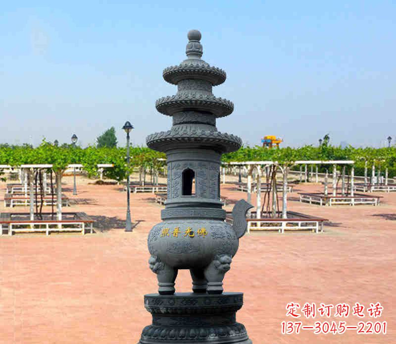 宁波寺庙塔铜雕香炉