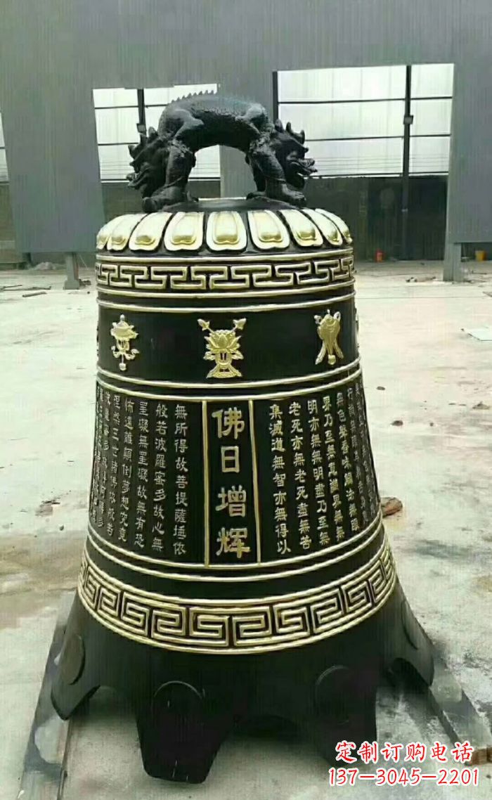 宁波寺庙铜钟雕塑 (6)