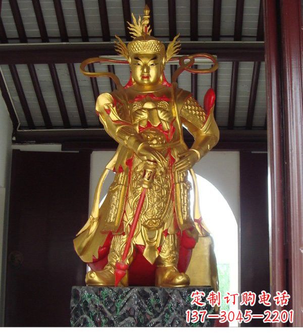 宁波寺庙韦陀菩萨铜雕