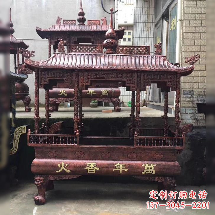 宁波寺庙香火香炉雕塑