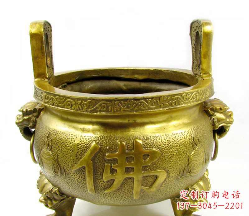 宁波寺庙香炉铜雕 (6)