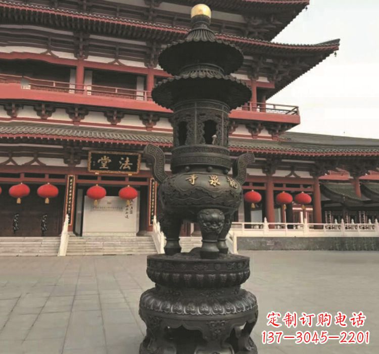 宁波寺庙香炉铜雕222