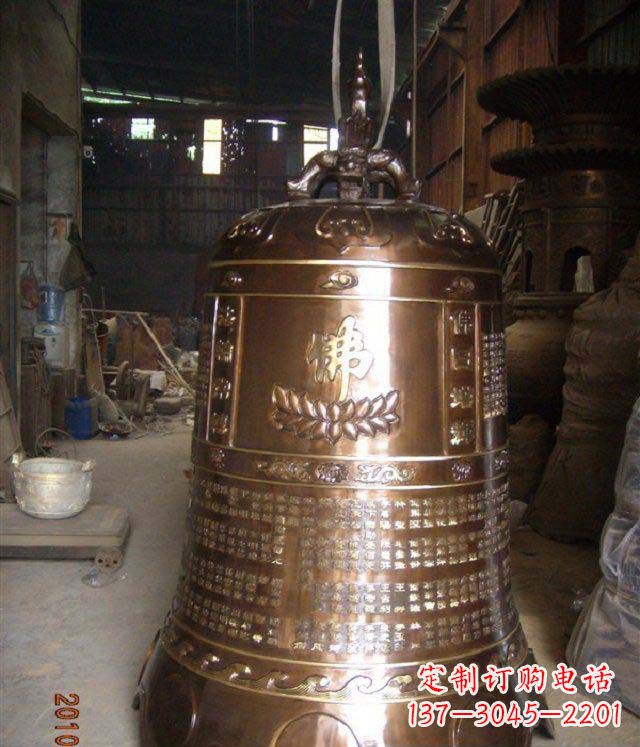 宁波寺庙铸铜钟铜雕