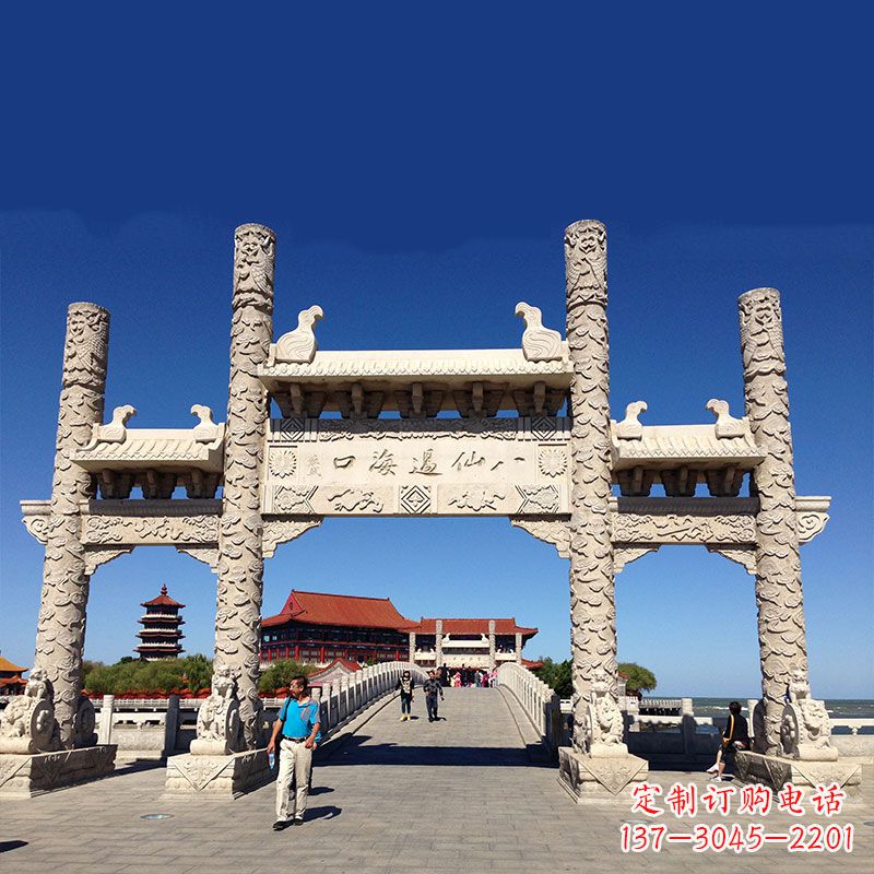 宁波寺院大门无楼石牌坊