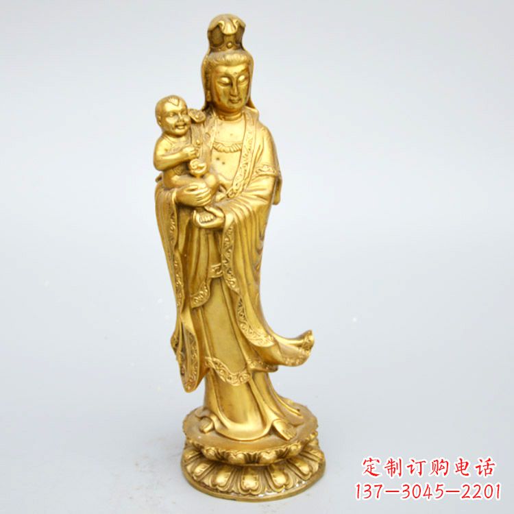 宁波送子观音铜雕