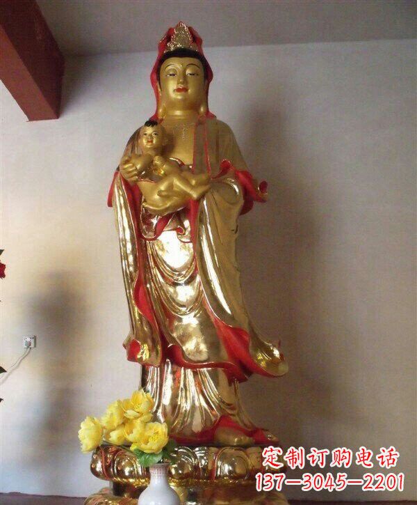 宁波送子观音铜雕 (2)