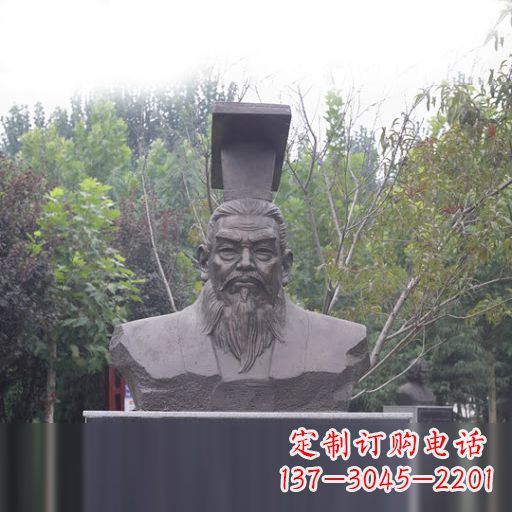 宁波隋朝开国皇帝隋文帝杨坚石雕头像
