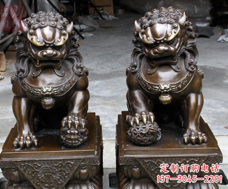 宁波天安门铜狮子
