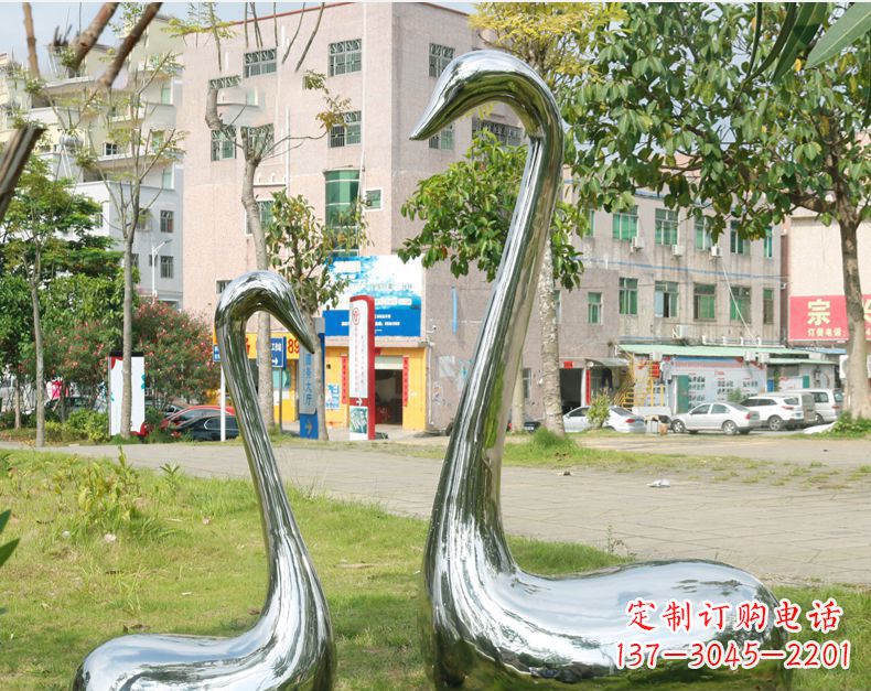 宁波天鹅抽象不锈钢雕塑112