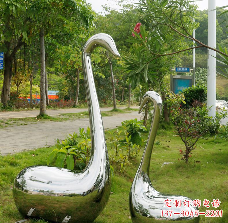 宁波天鹅抽象不锈钢雕塑