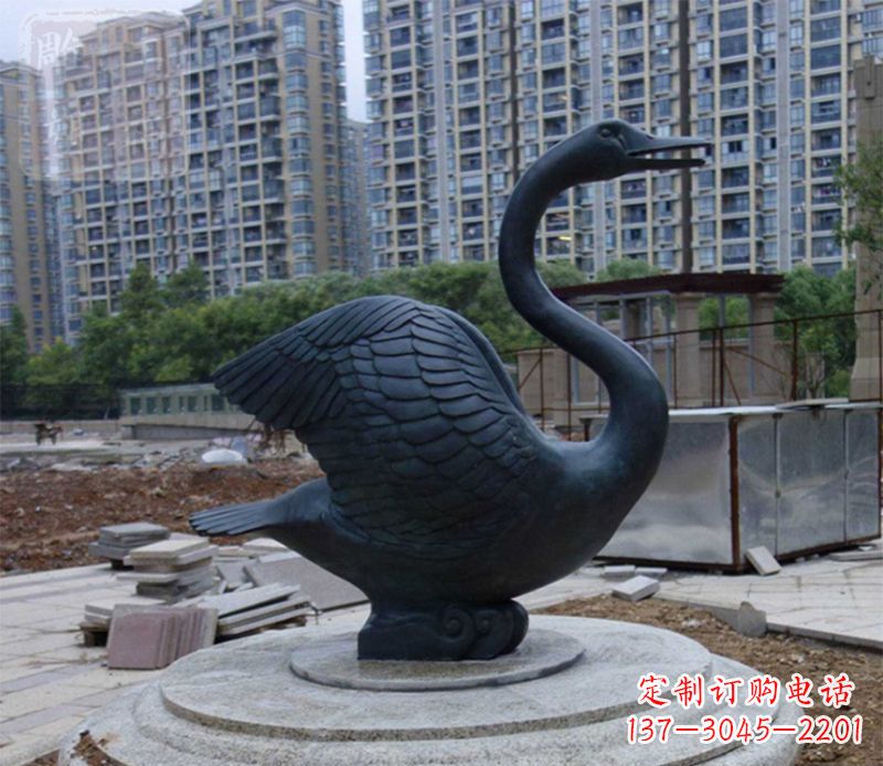 宁波天鹅动物铜雕