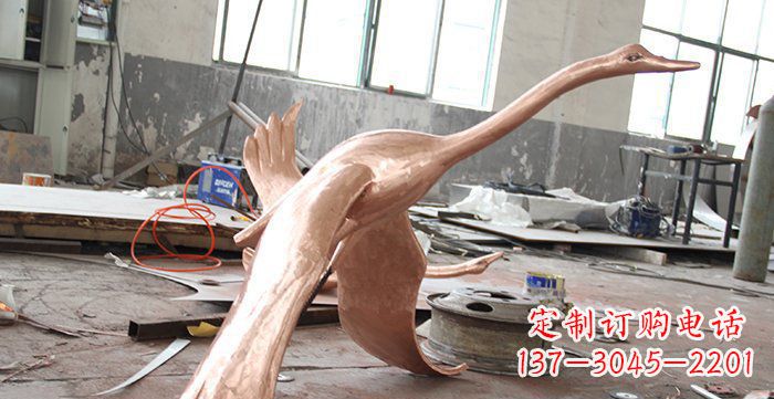 宁波天鹅铸铜动物铜雕