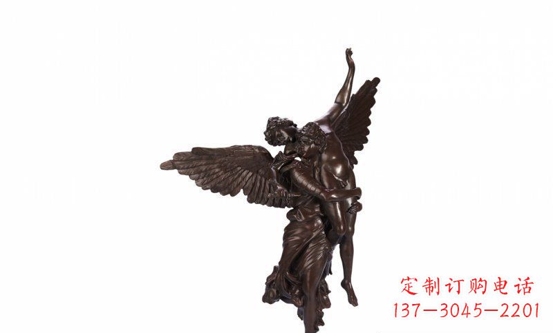 宁波天使玻璃钢仿铜人物雕塑