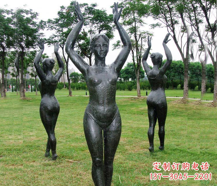 宁波跳芭蕾舞的女孩铜雕