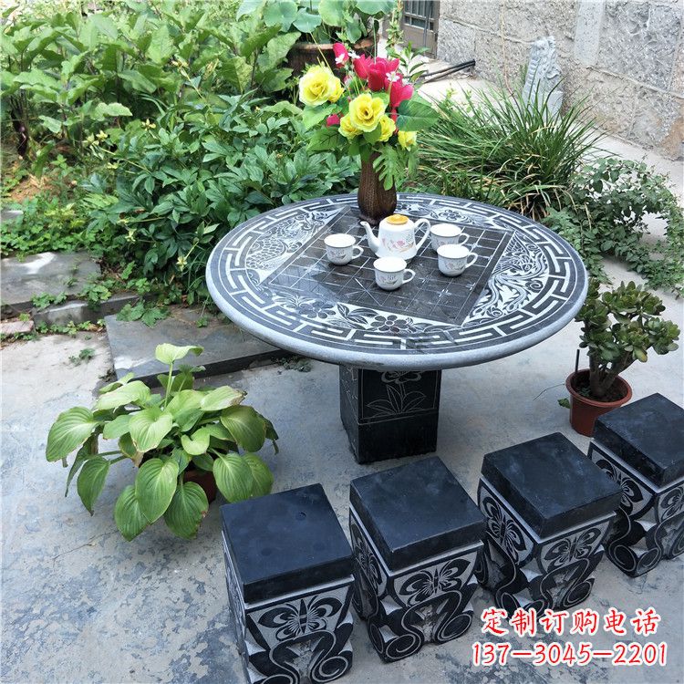 宁波庭院天然石桌凳