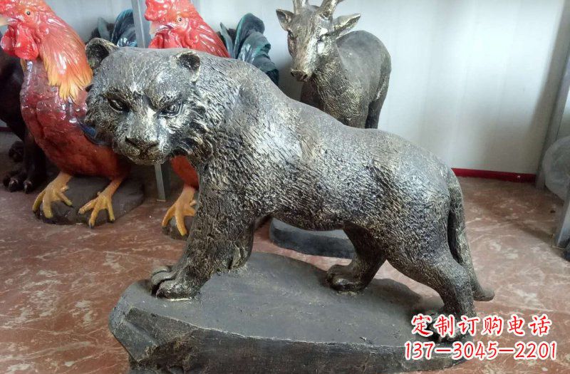 宁波铜雕豹子雕塑