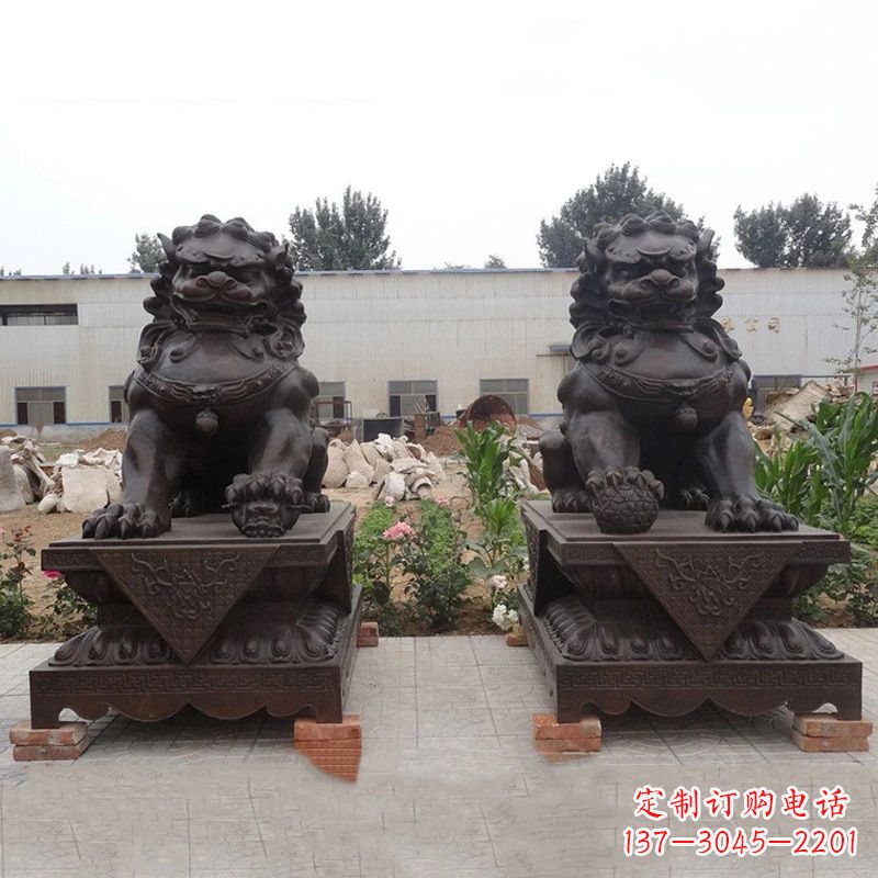 宁波铜雕北京狮子