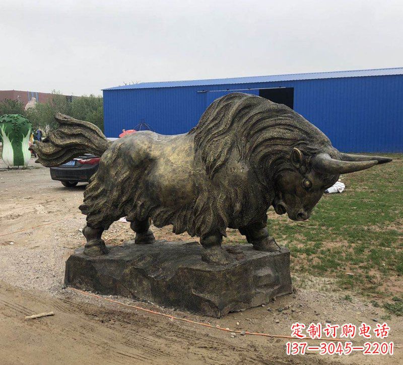 宁波铜雕奔牛雕塑