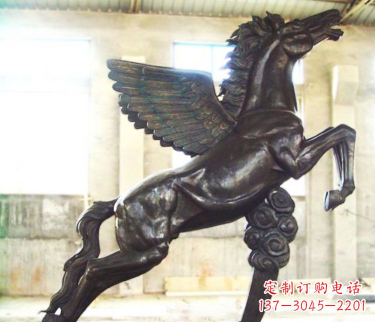 宁波铜雕奔跑飞马雕塑