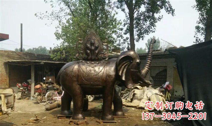 宁波铜雕大象平安吉祥公园动物雕塑