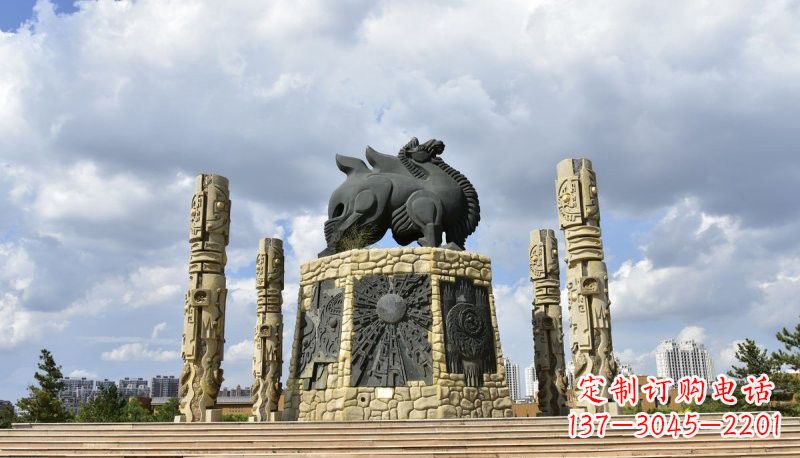 宁波铜雕大型骆驼广场动物雕塑