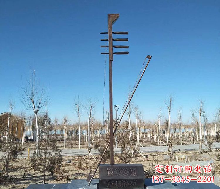 宁波铜雕二胡景观雕塑