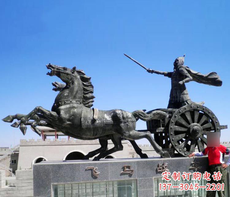 宁波铜雕飞马战车